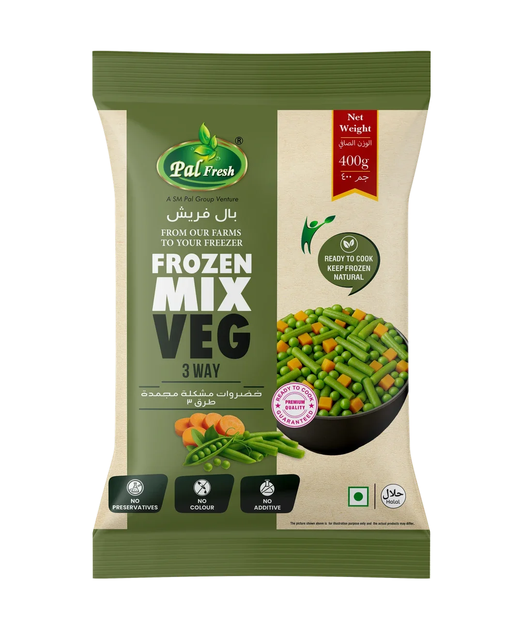Frozen Mix Veg, 3 way packet