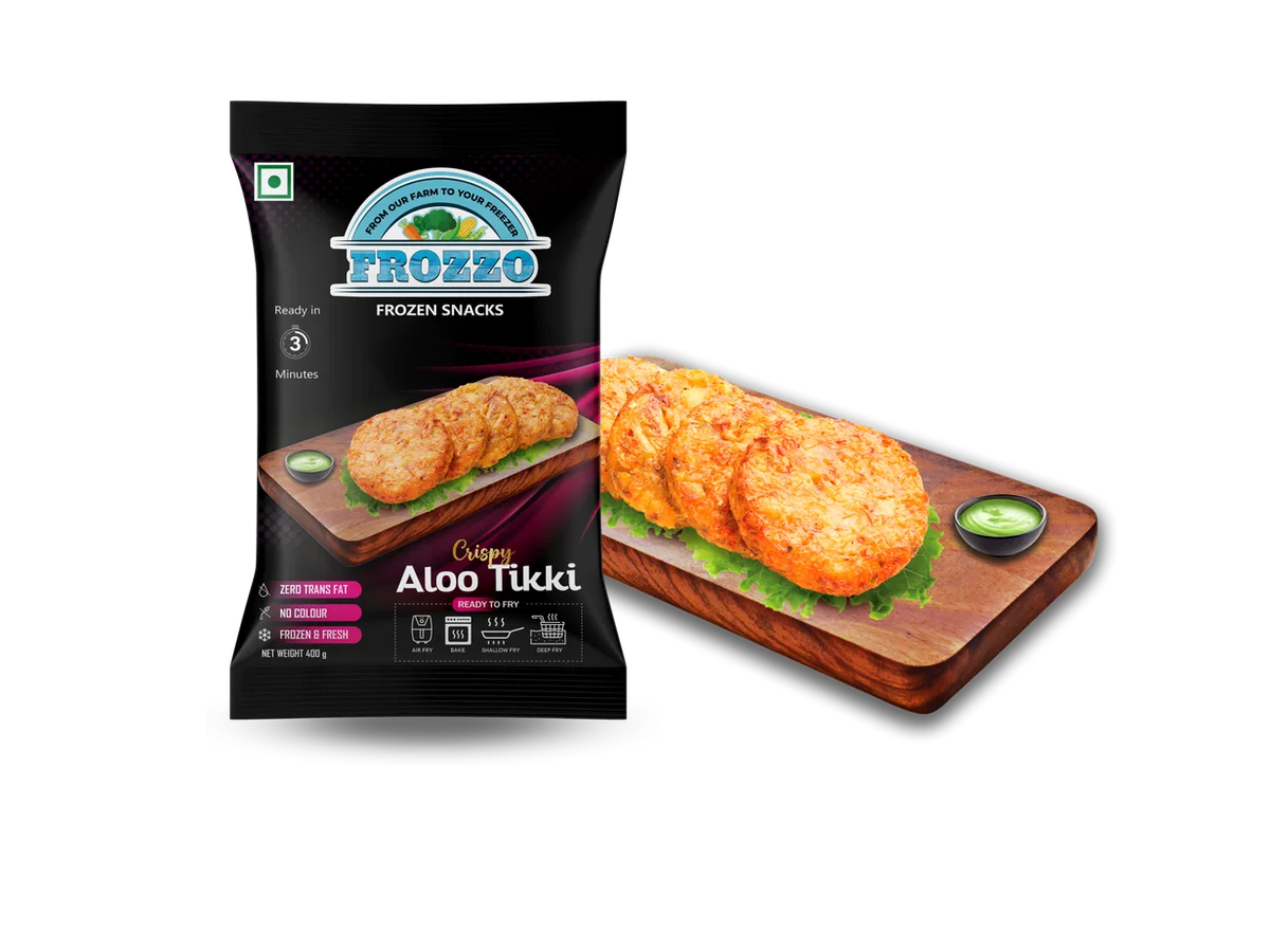 Frozzo Crispy Aloo Tikki packet
