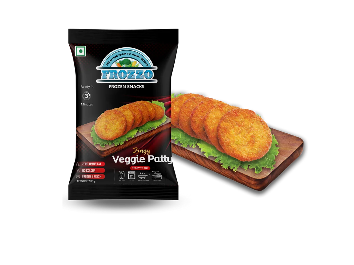 Frozzo Zingy Veggie Patty packet